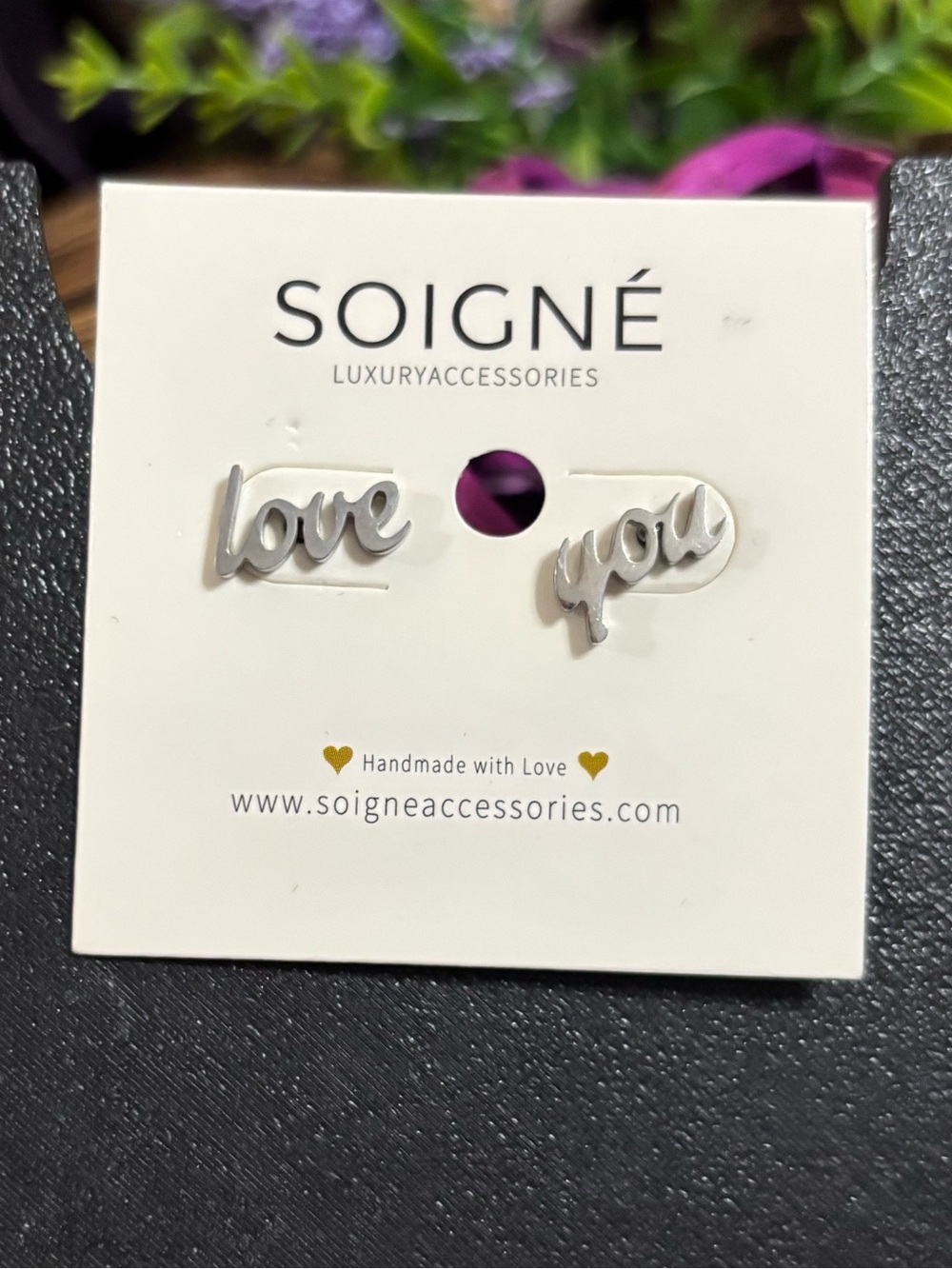 5/$25 (Pick 5 items for $25 Labeled)'Love' and 'You' Script Stud Earrings